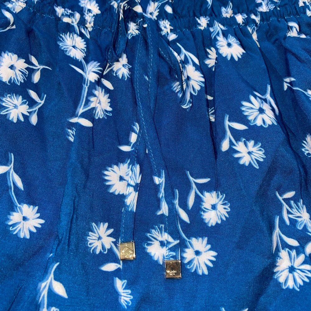 🆕Kate Spade Blue Floral Off The Shoulder Romper - Picture 9 of 11